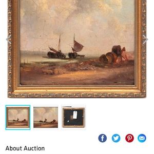 Old Master Painting original work of art "Bringing in the catch".